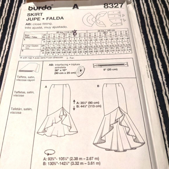 Burda 8327 size 10 12 14 16 18 20 22 24 pattern only - Picture 2 of 2